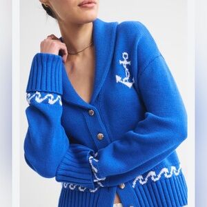 NWT Blue Anchor & Whale Cardigan Sweater